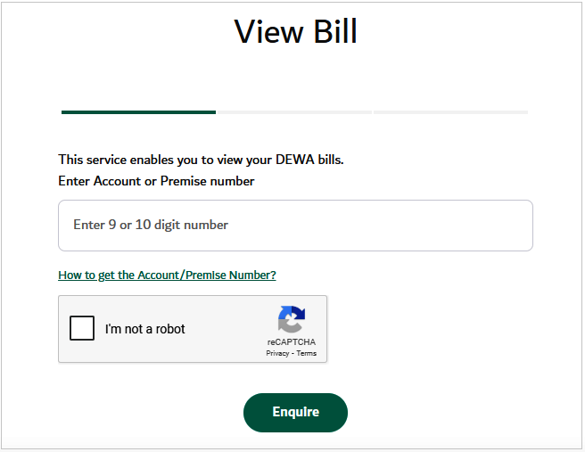 Dewa bill enquire